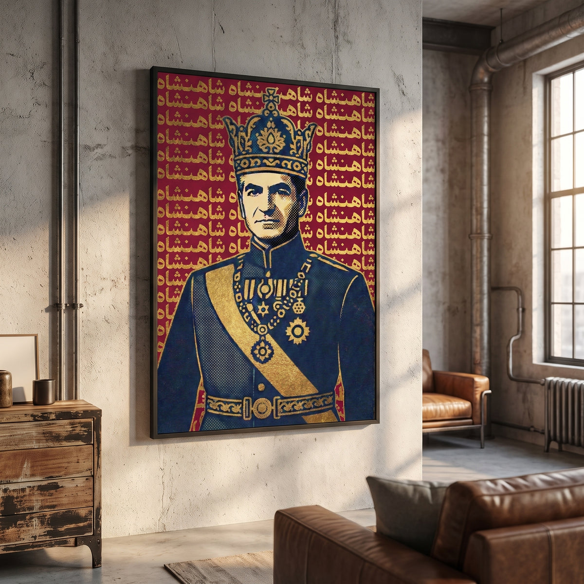 The Shah in Halftone