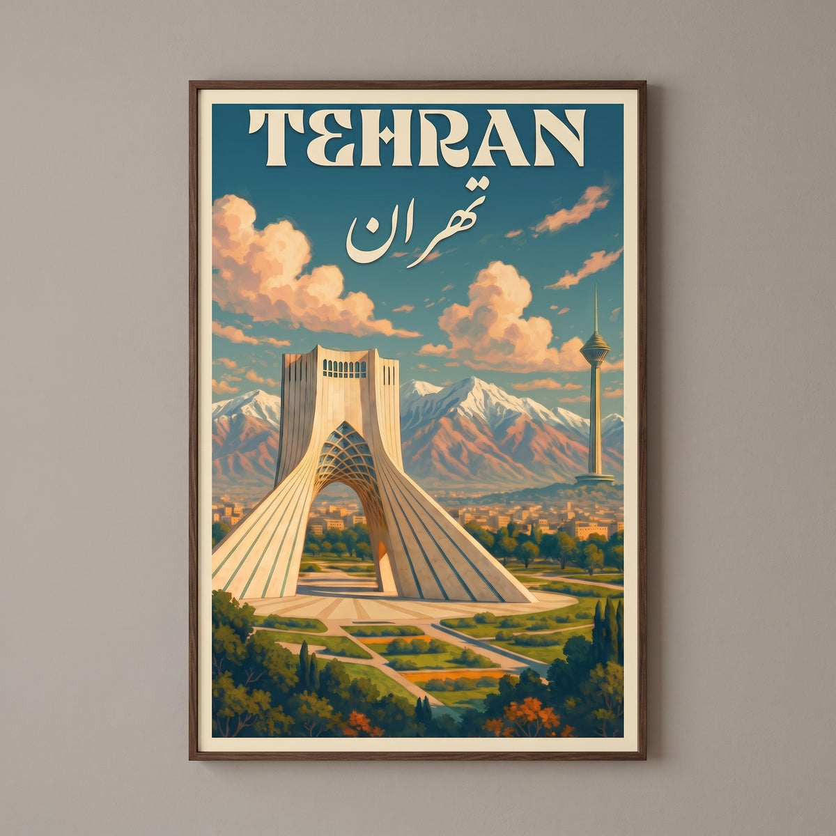 Azadi Tower under the Alborz