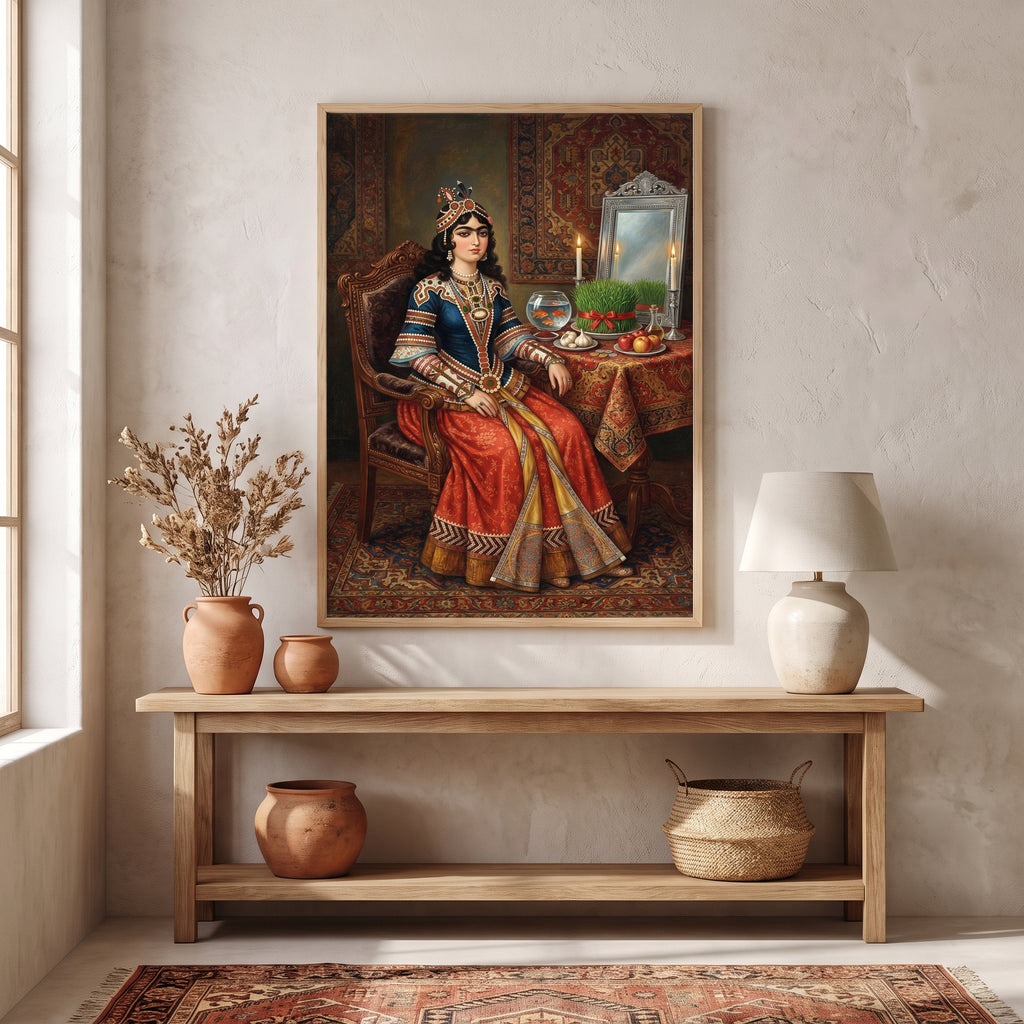 Qajar Lady at the Haft-Sin