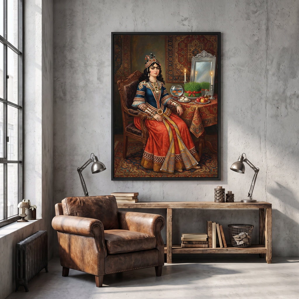 Qajar Lady at the Haft-Sin