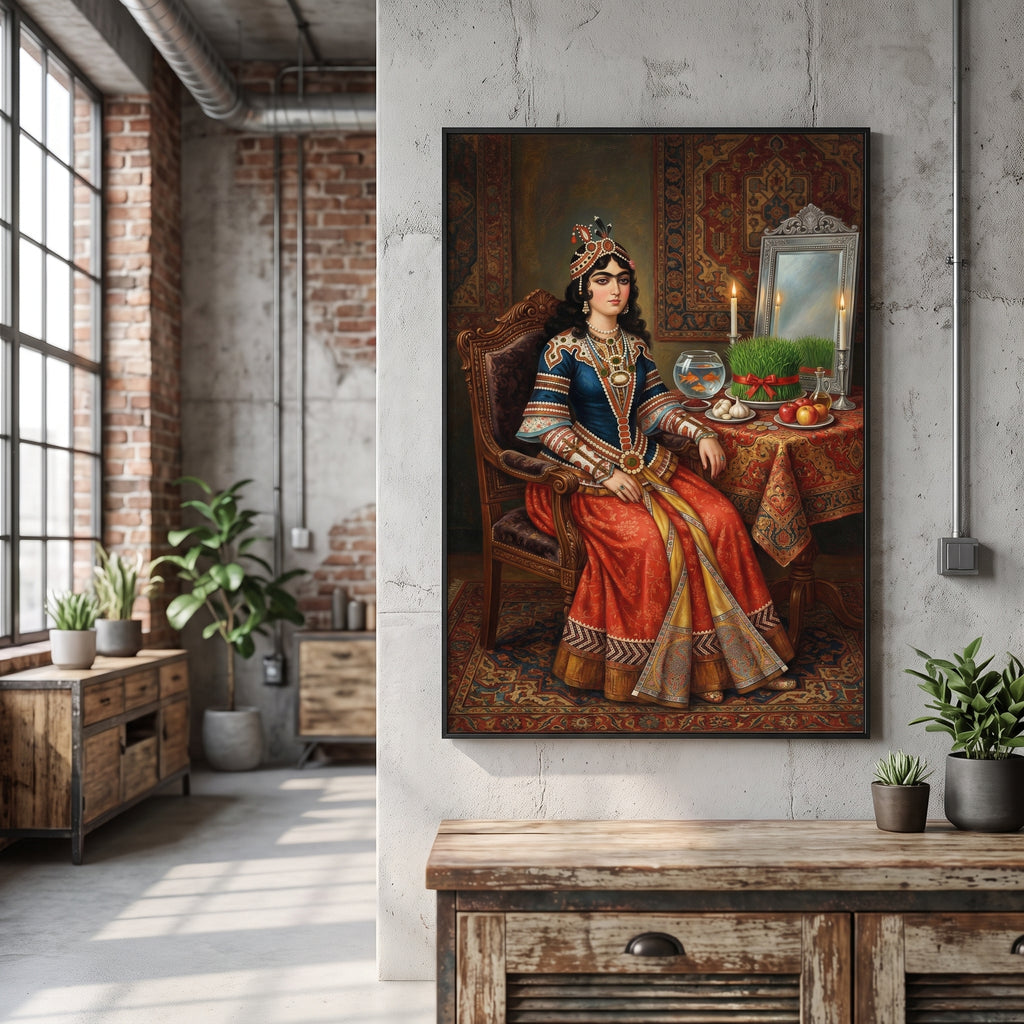Qajar Lady at the Haft-Sin