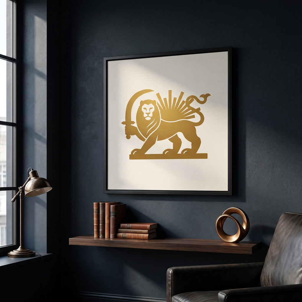 Lion and Sun in Gold