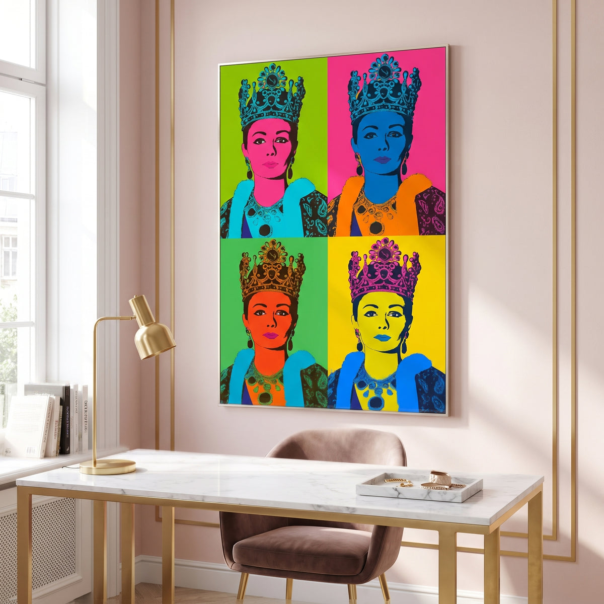 Farah Pahlavi in Four Colors