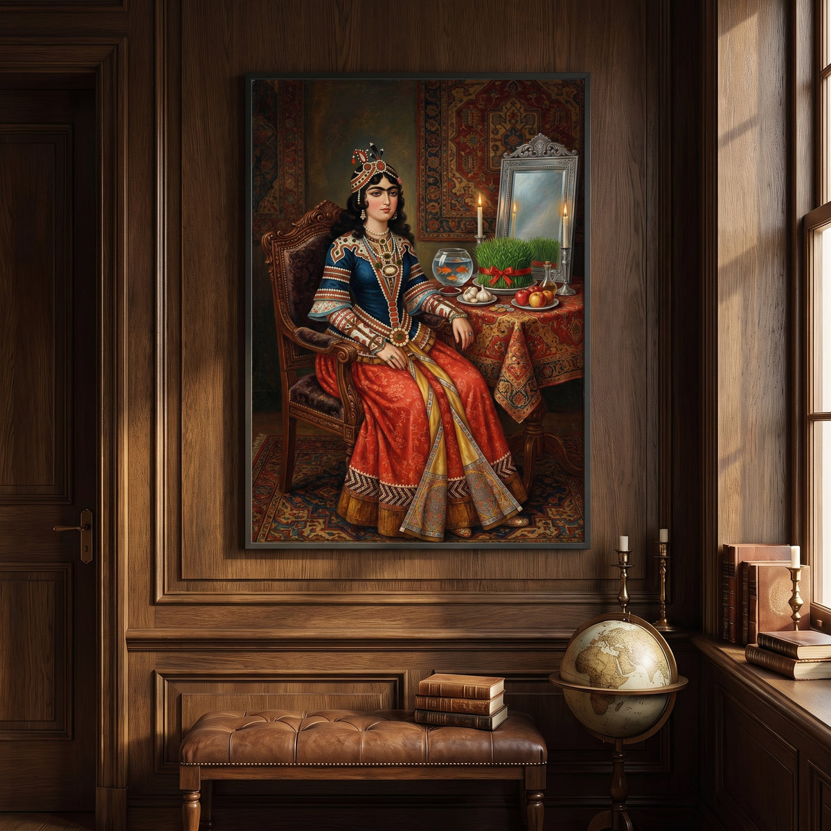 Qajar Lady at the Haft-Sin