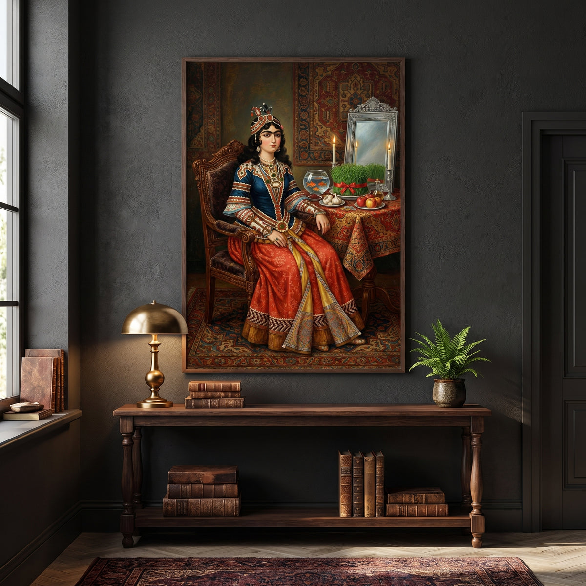 Qajar Lady at the Haft-Sin
