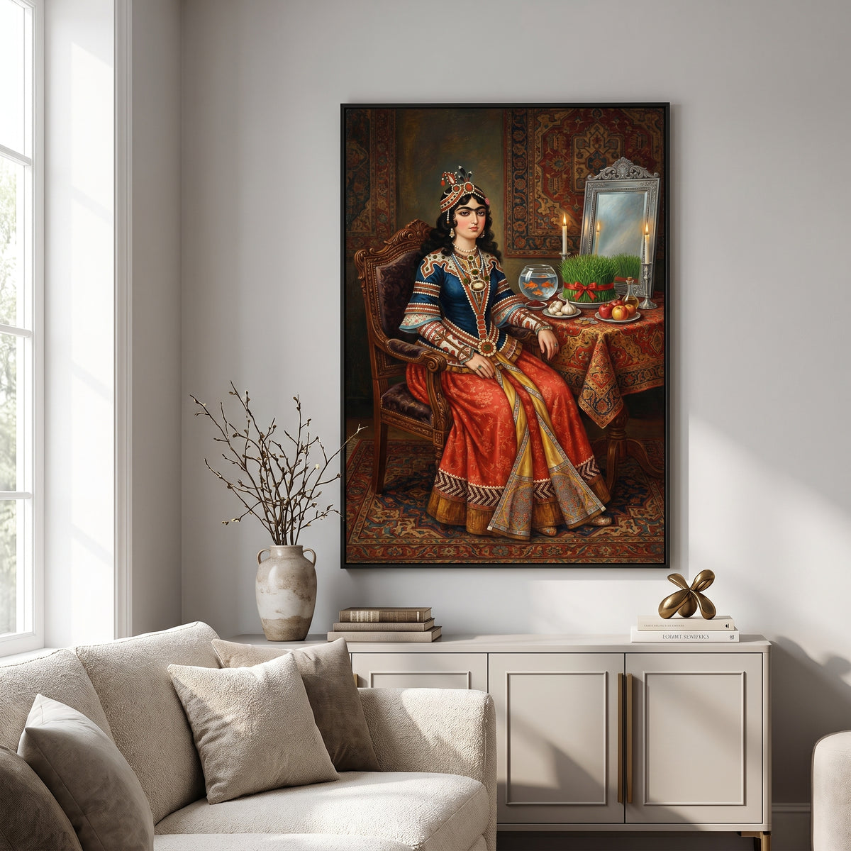 Qajar Lady at the Haft-Sin