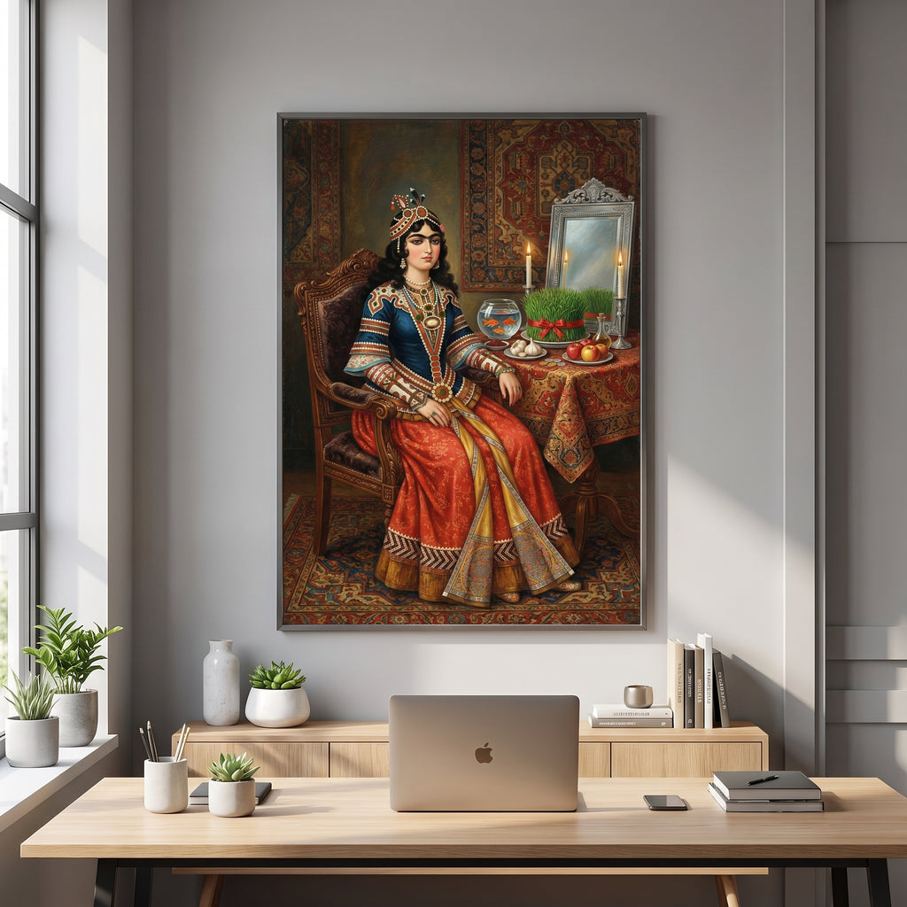 Qajar Lady at the Haft-Sin