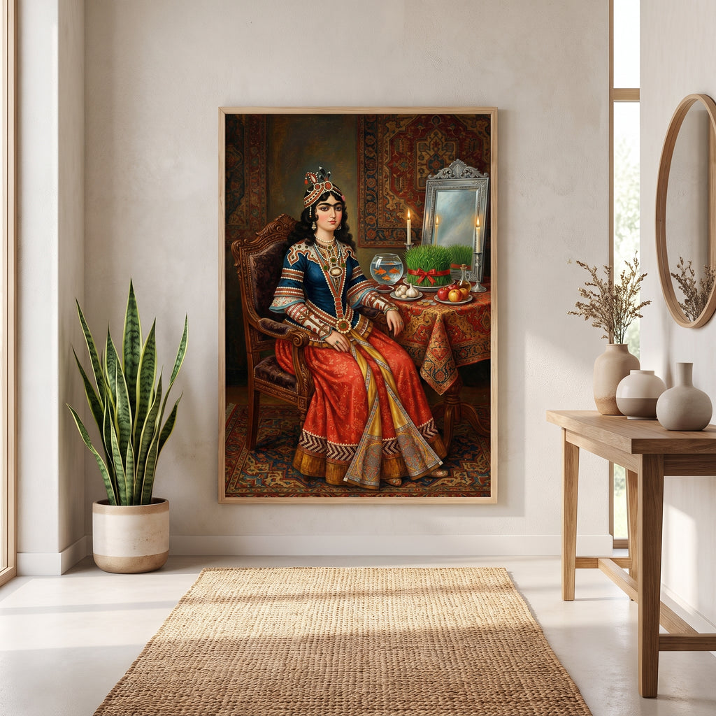 Qajar Lady at the Haft-Sin