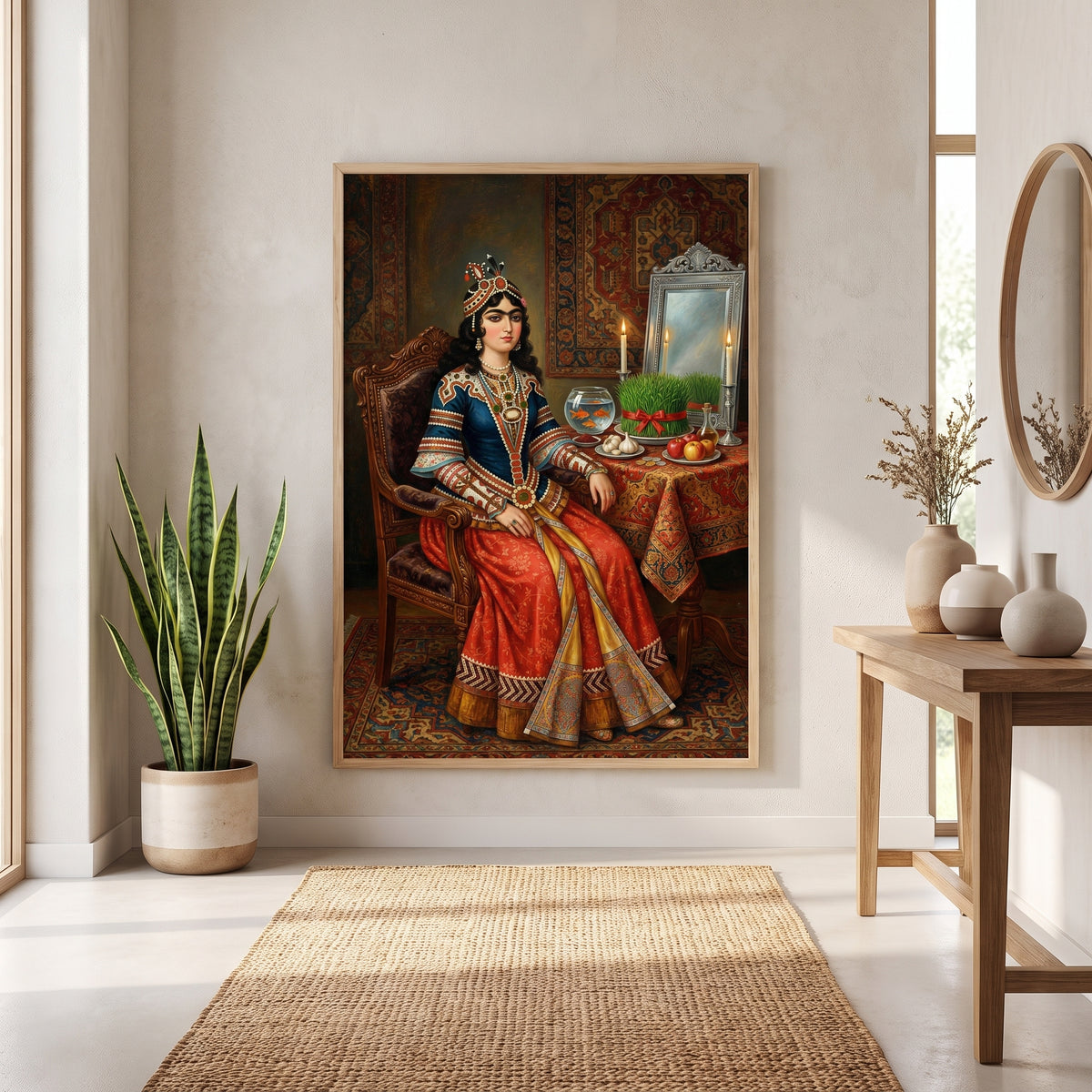 Qajar Lady at the Haft-Sin