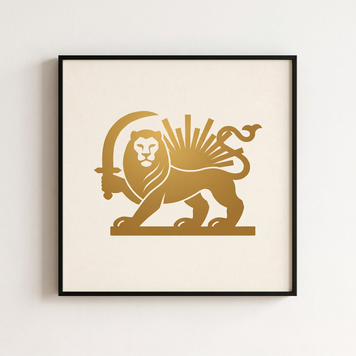Lion and Sun in Gold