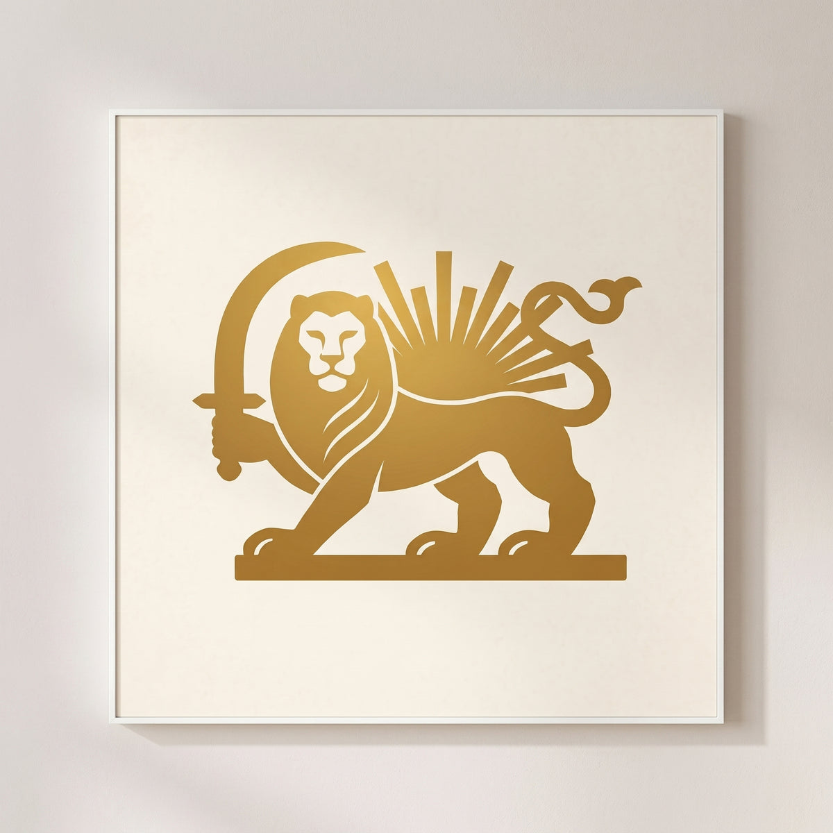 Lion and Sun in Gold