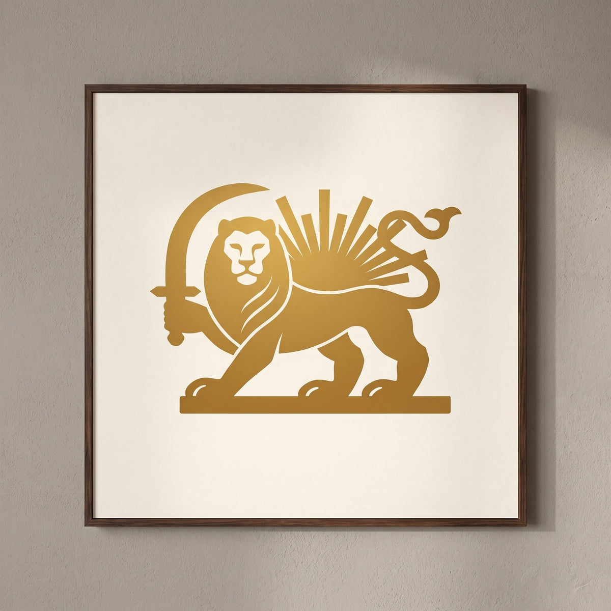Lion and Sun in Gold