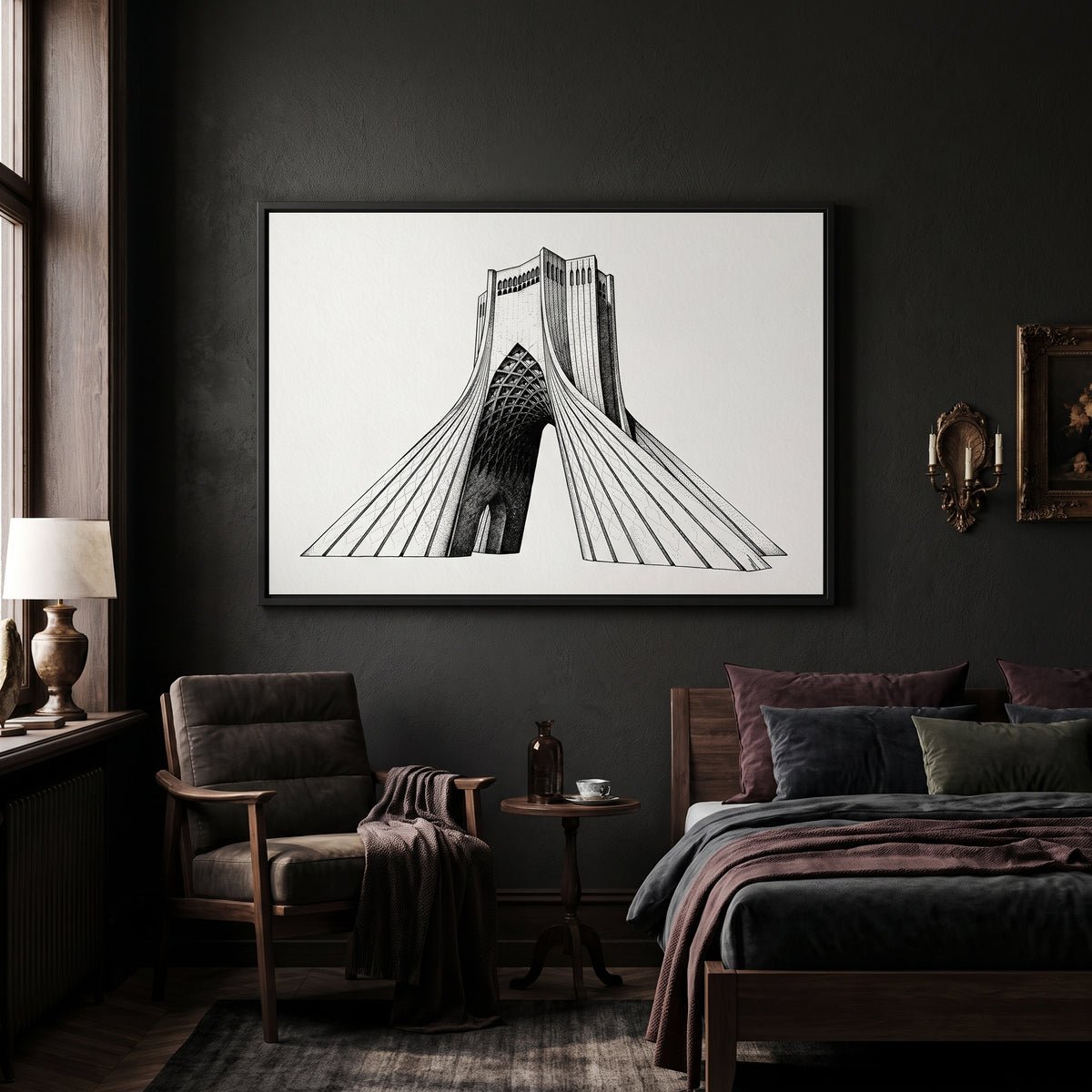 Azadi Tower in Ink