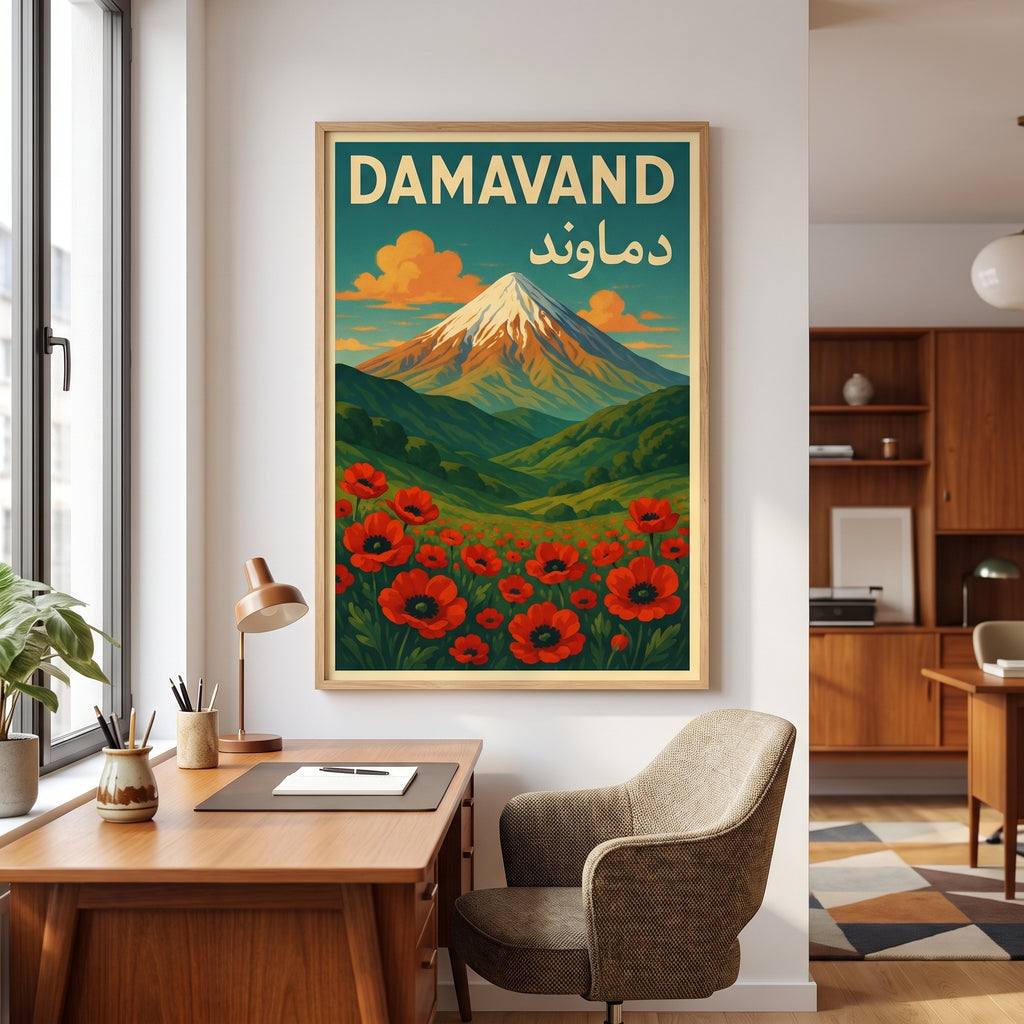 Damavand above the Poppies