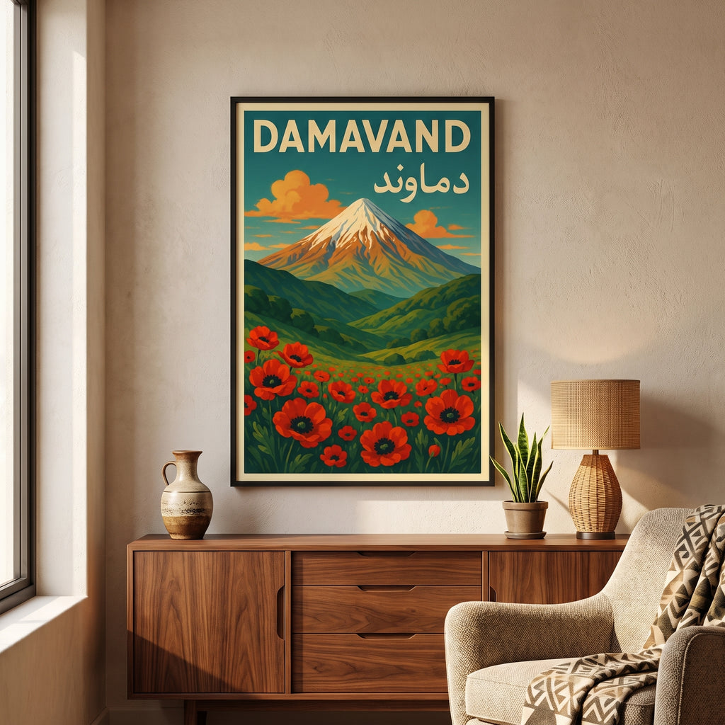 Damavand above the Poppies