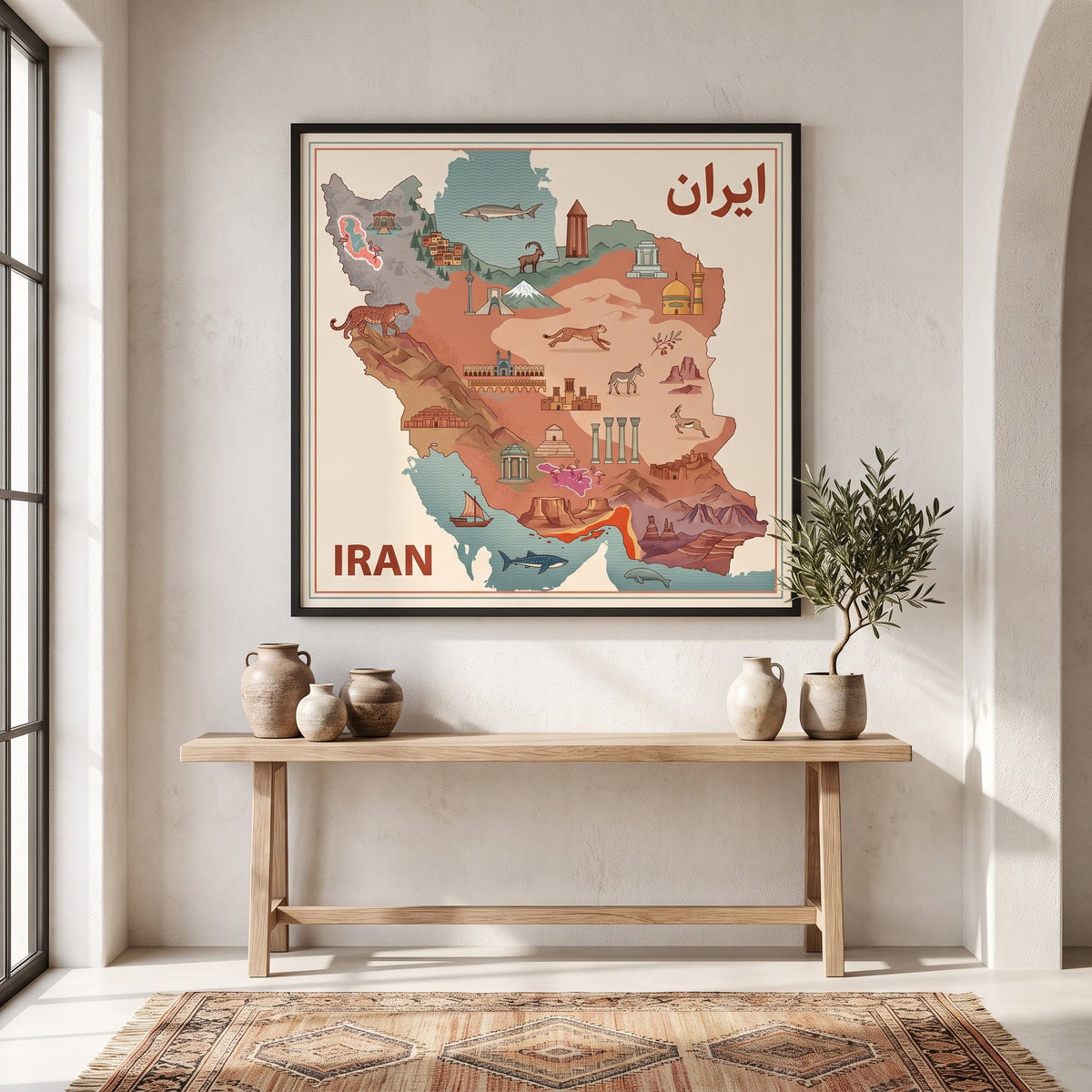 Illustrated Map of Iran