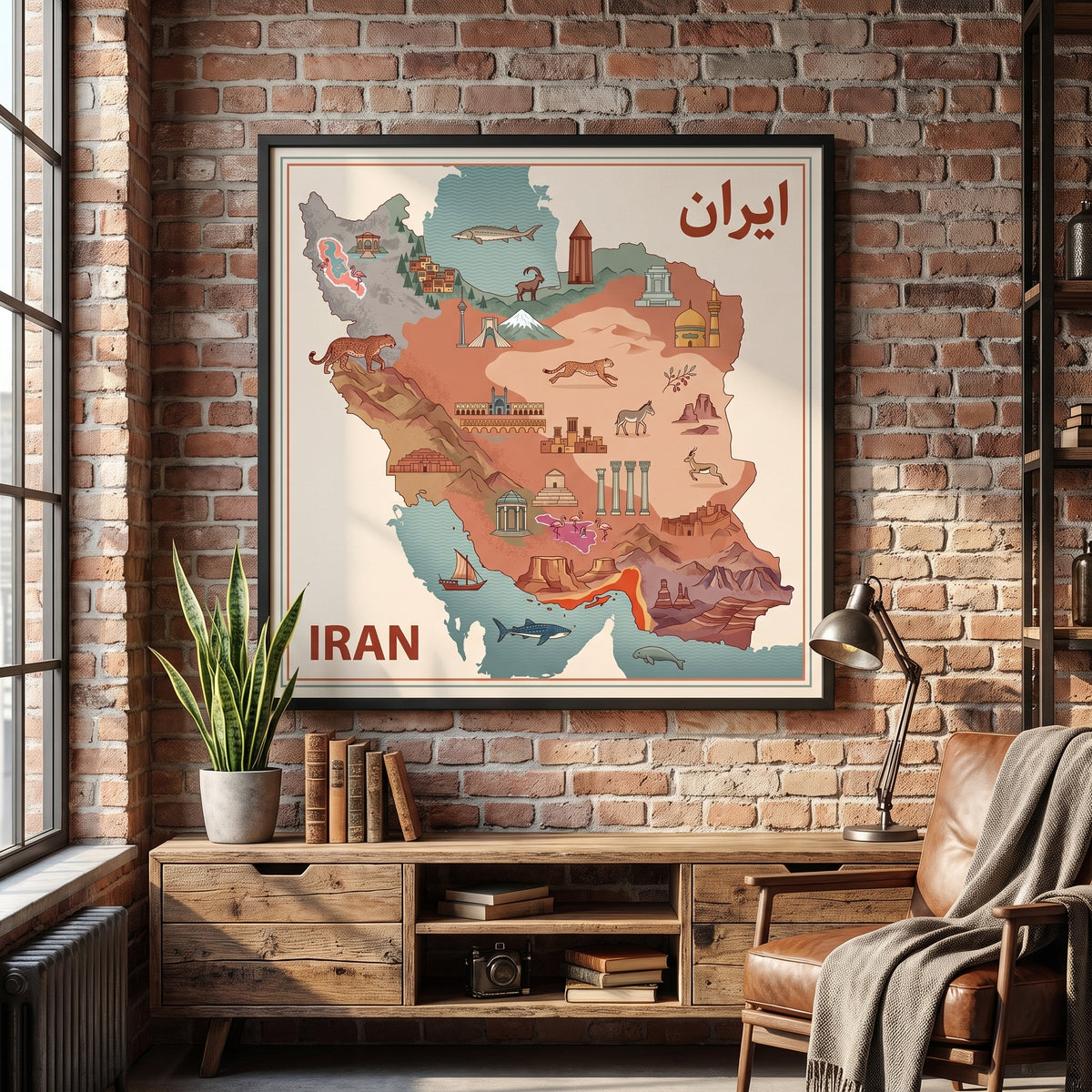 Illustrated Map of Iran