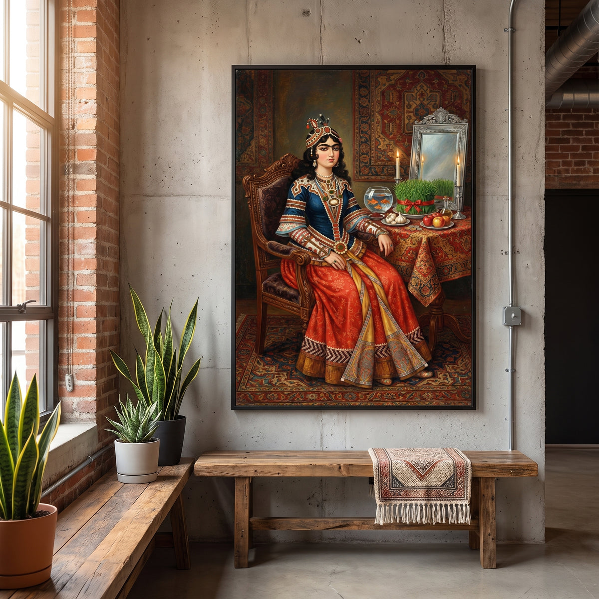 Qajar Lady at the Haft-Sin