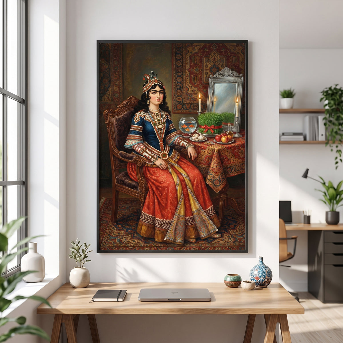 Qajar Lady at the Haft-Sin