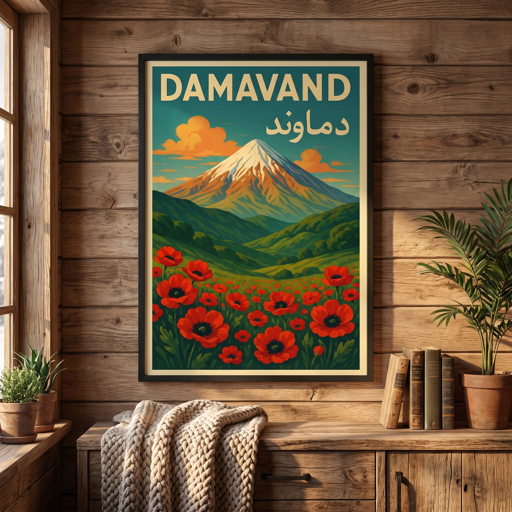 Damavand above the Poppies
