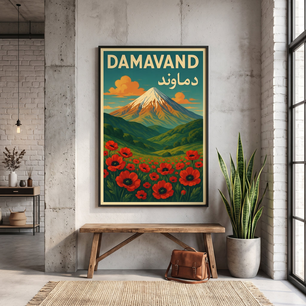 Damavand above the Poppies