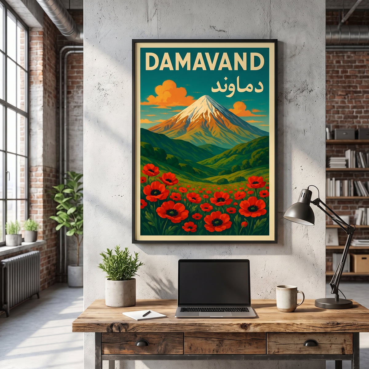 Damavand above the Poppies