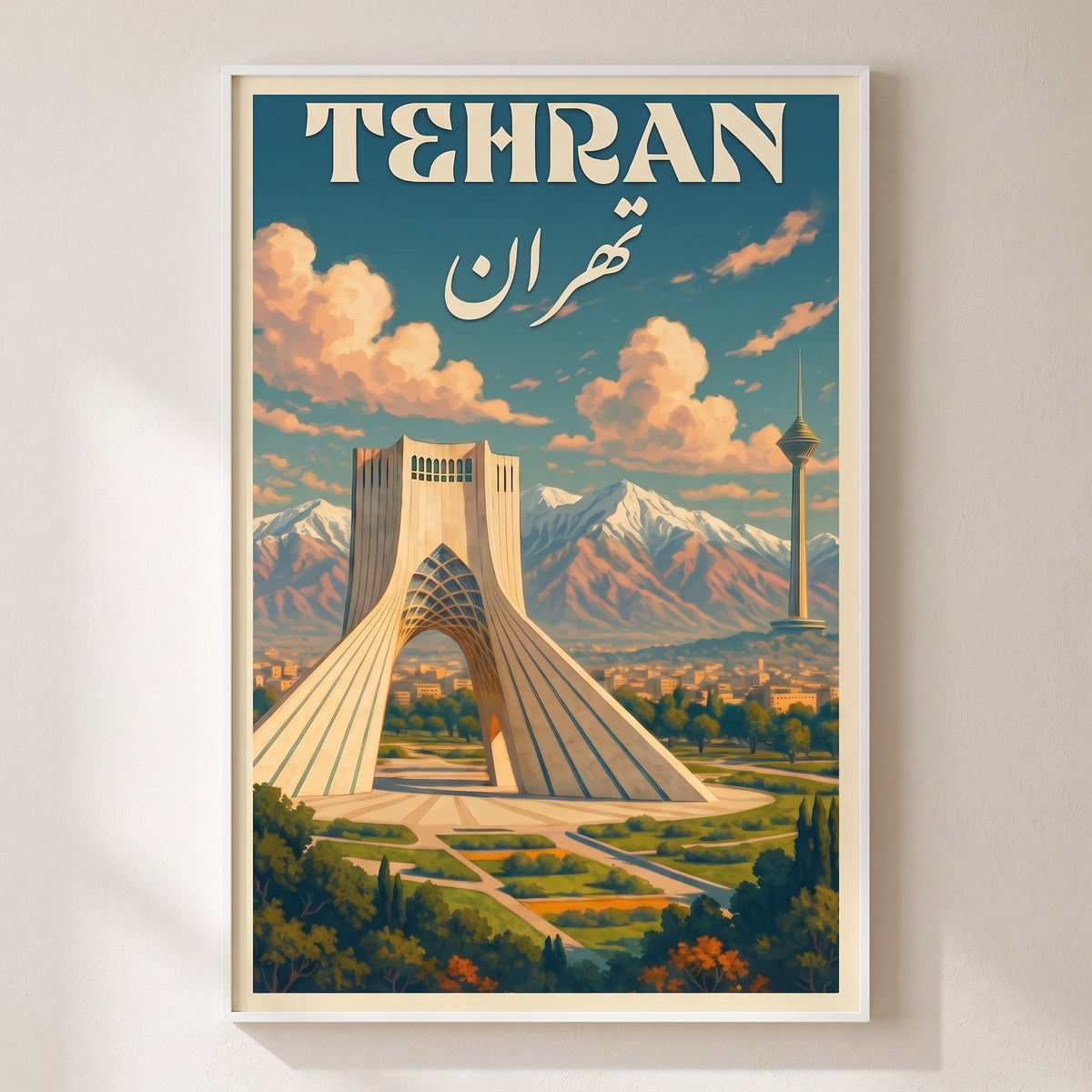 Azadi Tower under the Alborz