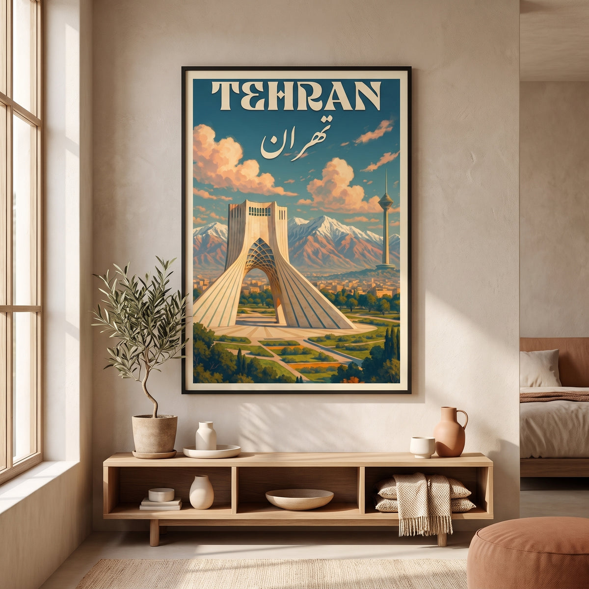 Azadi Tower under the Alborz