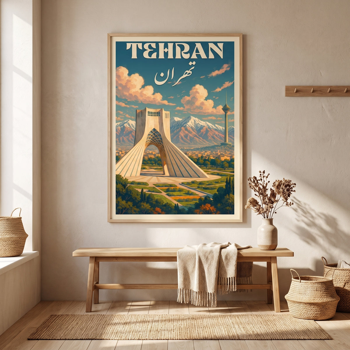 Azadi Tower under the Alborz
