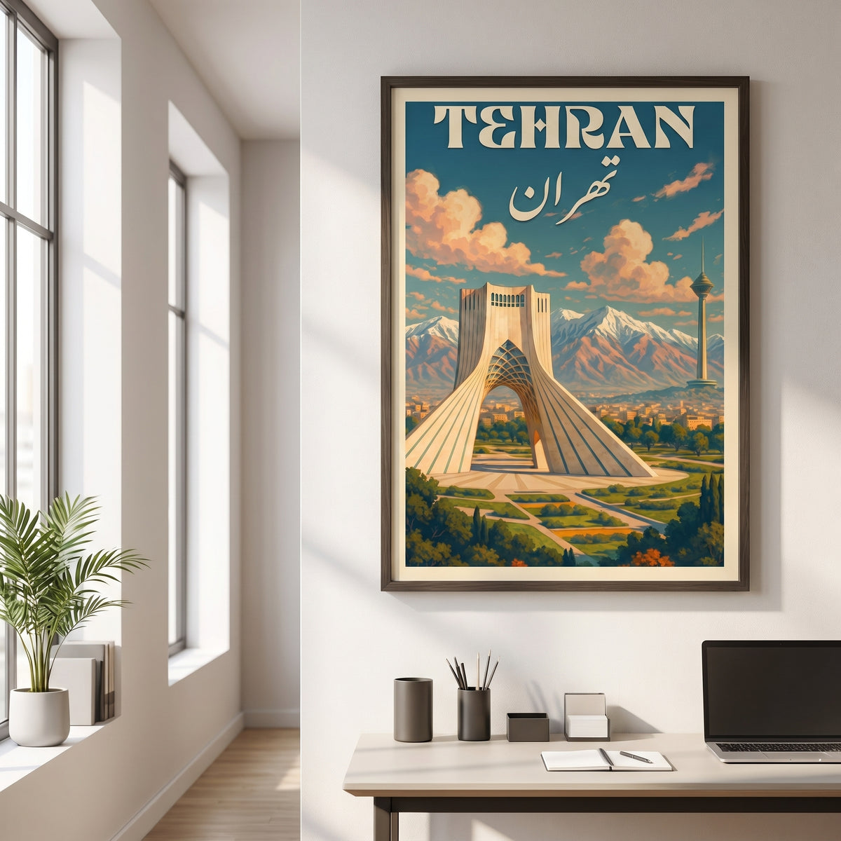 Azadi Tower under the Alborz