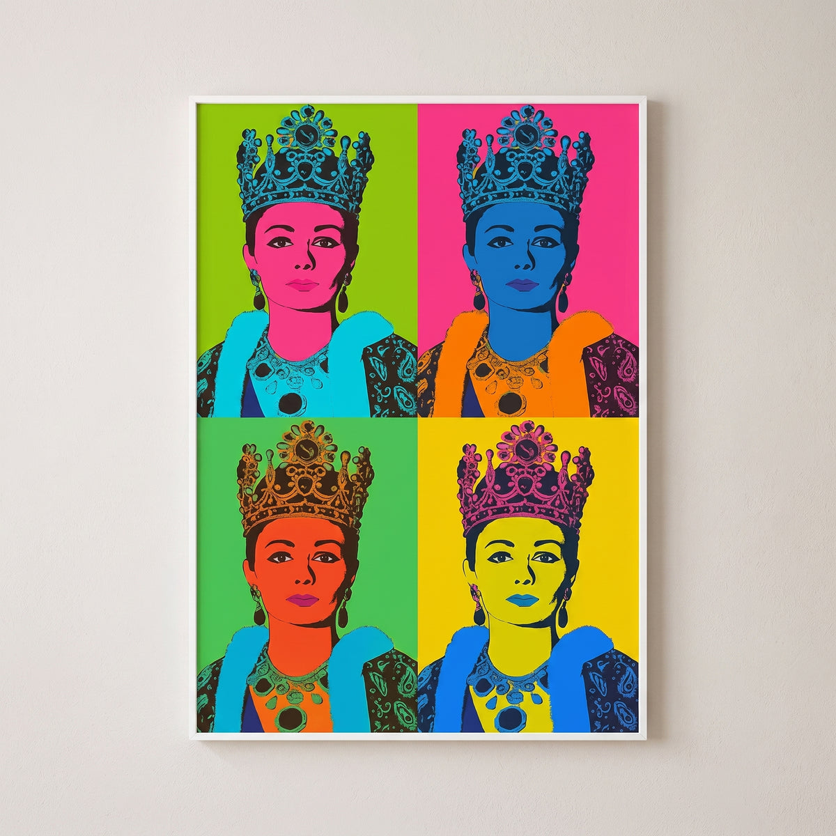 Farah Pahlavi in Four Colors
