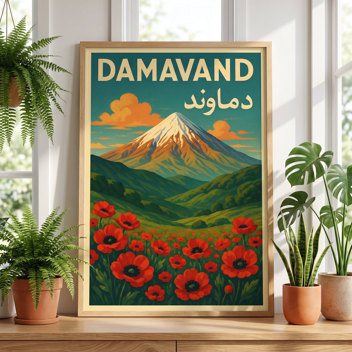Damavand above the Poppies