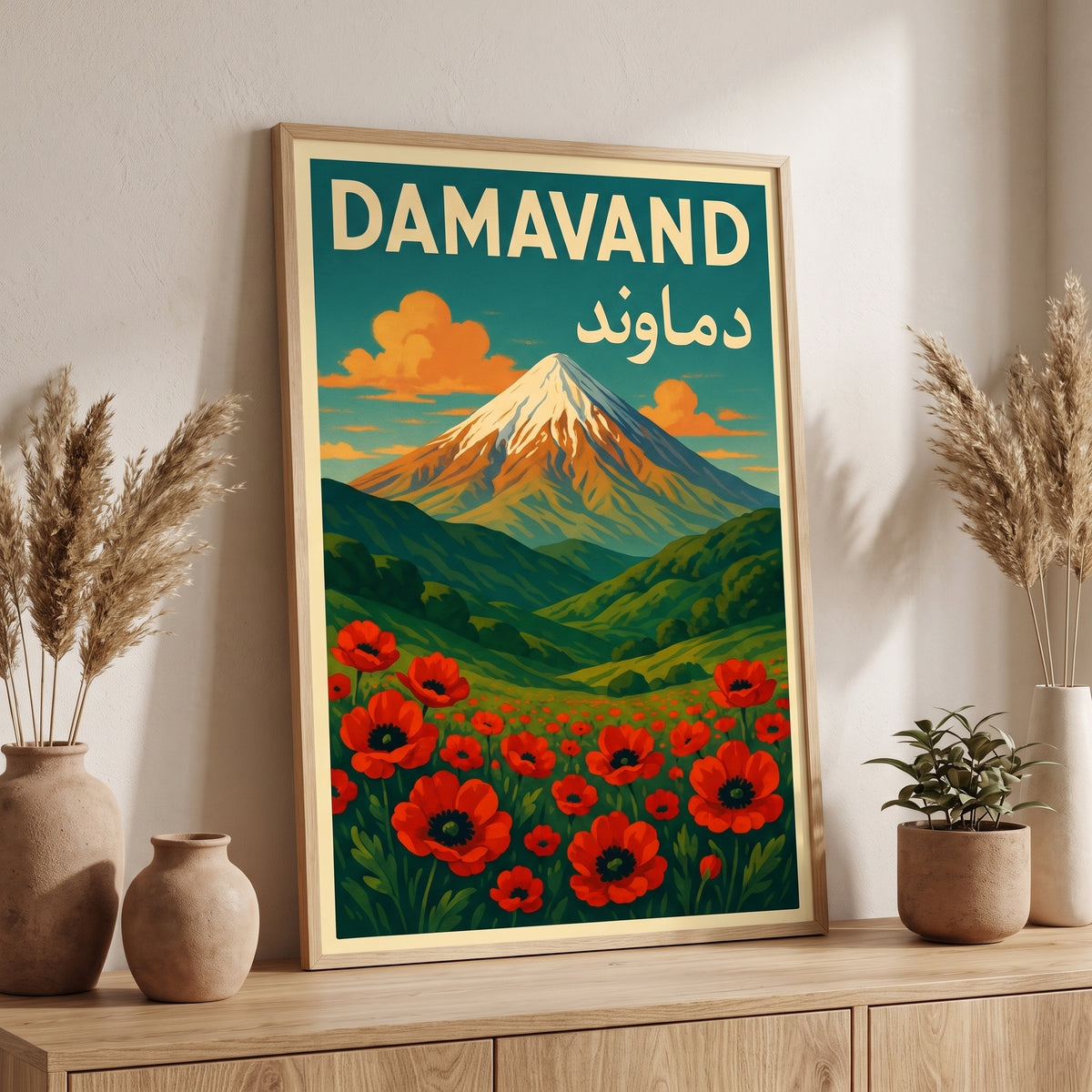 Damavand above the Poppies