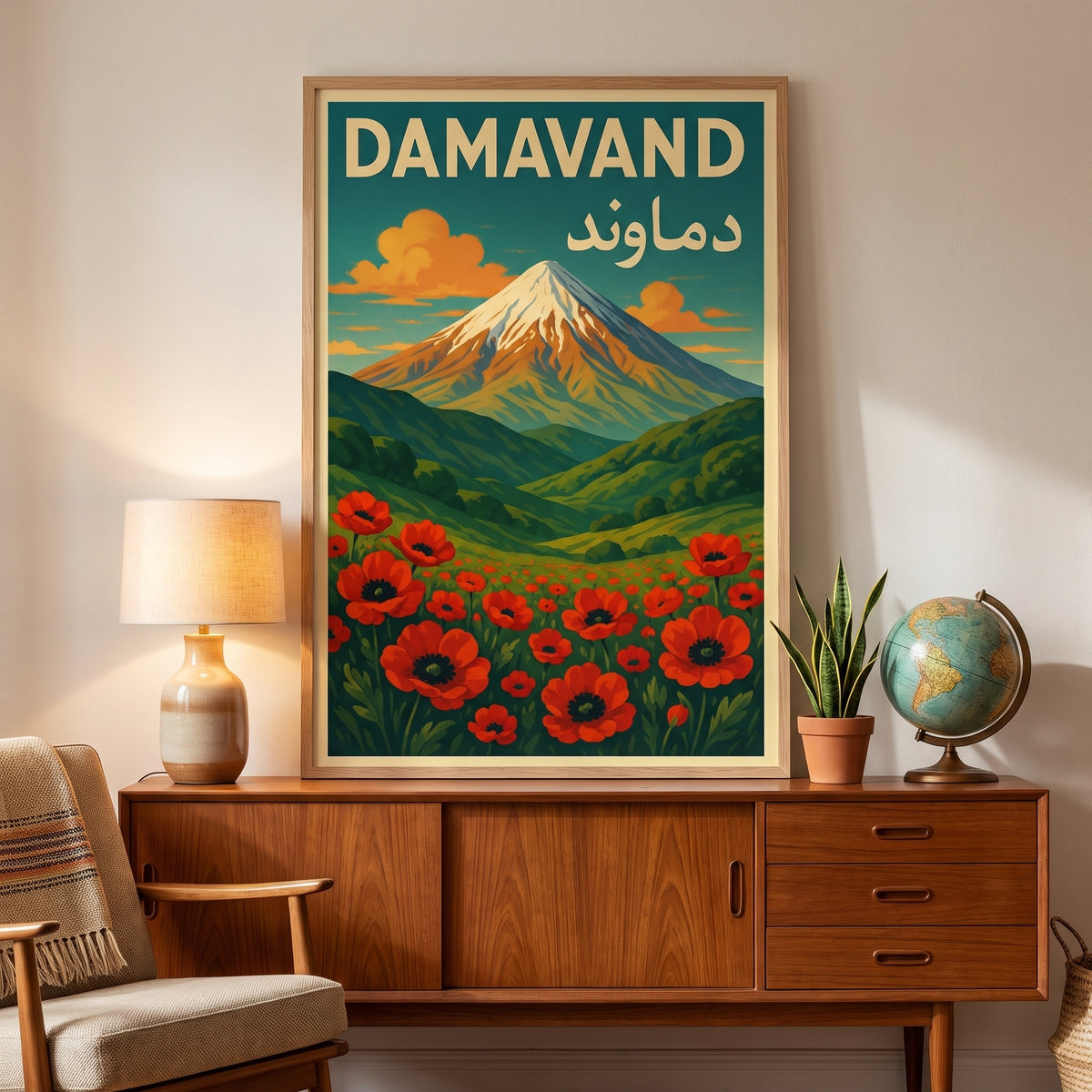 Damavand above the Poppies