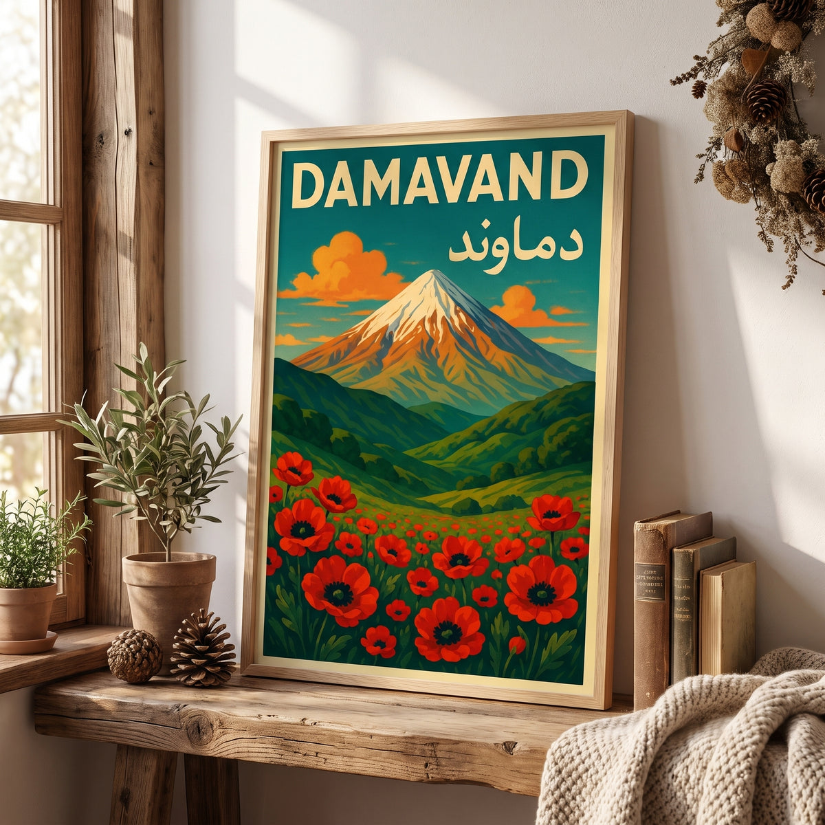 Damavand above the Poppies