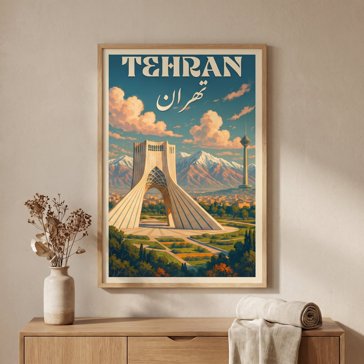 Azadi Tower under the Alborz