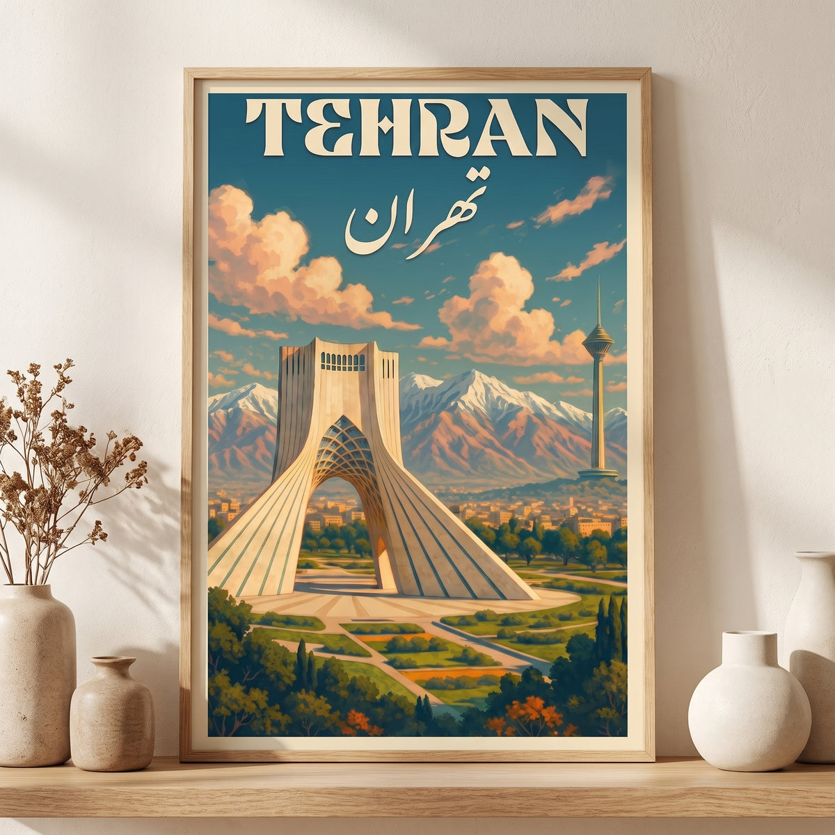 Azadi Tower under the Alborz