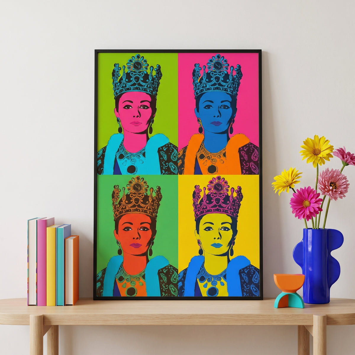 Farah Pahlavi in Four Colors
