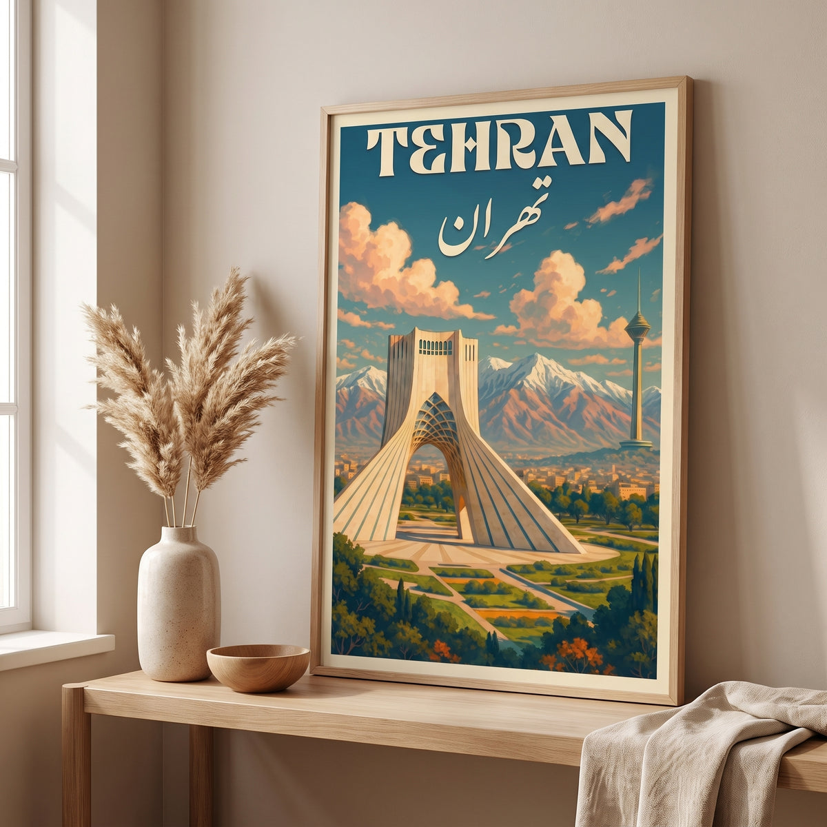 Azadi Tower under the Alborz