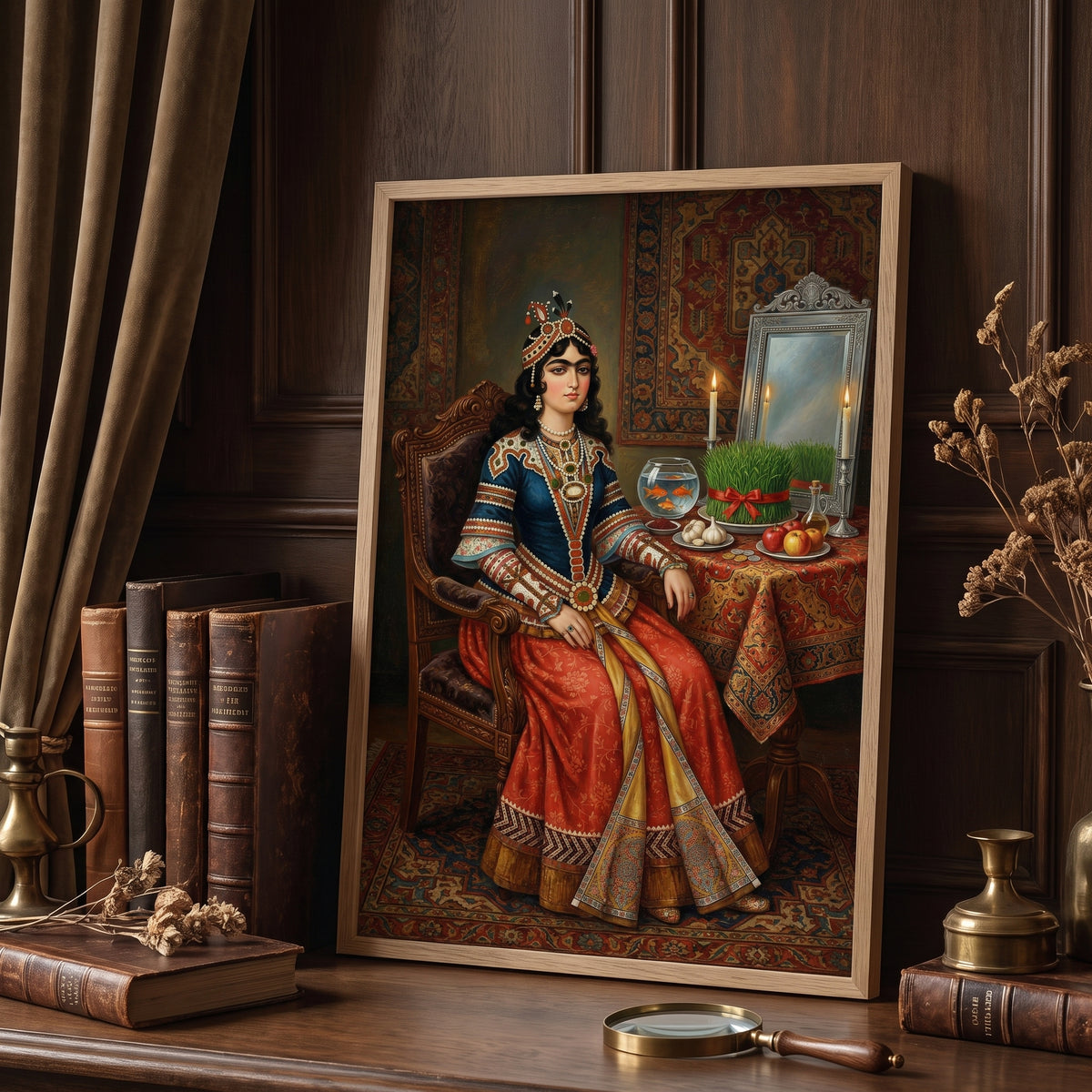 Qajar Lady at the Haft-Sin