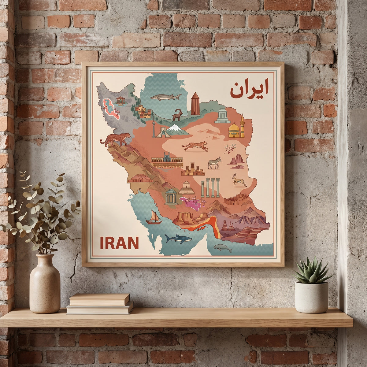 Illustrated Map of Iran