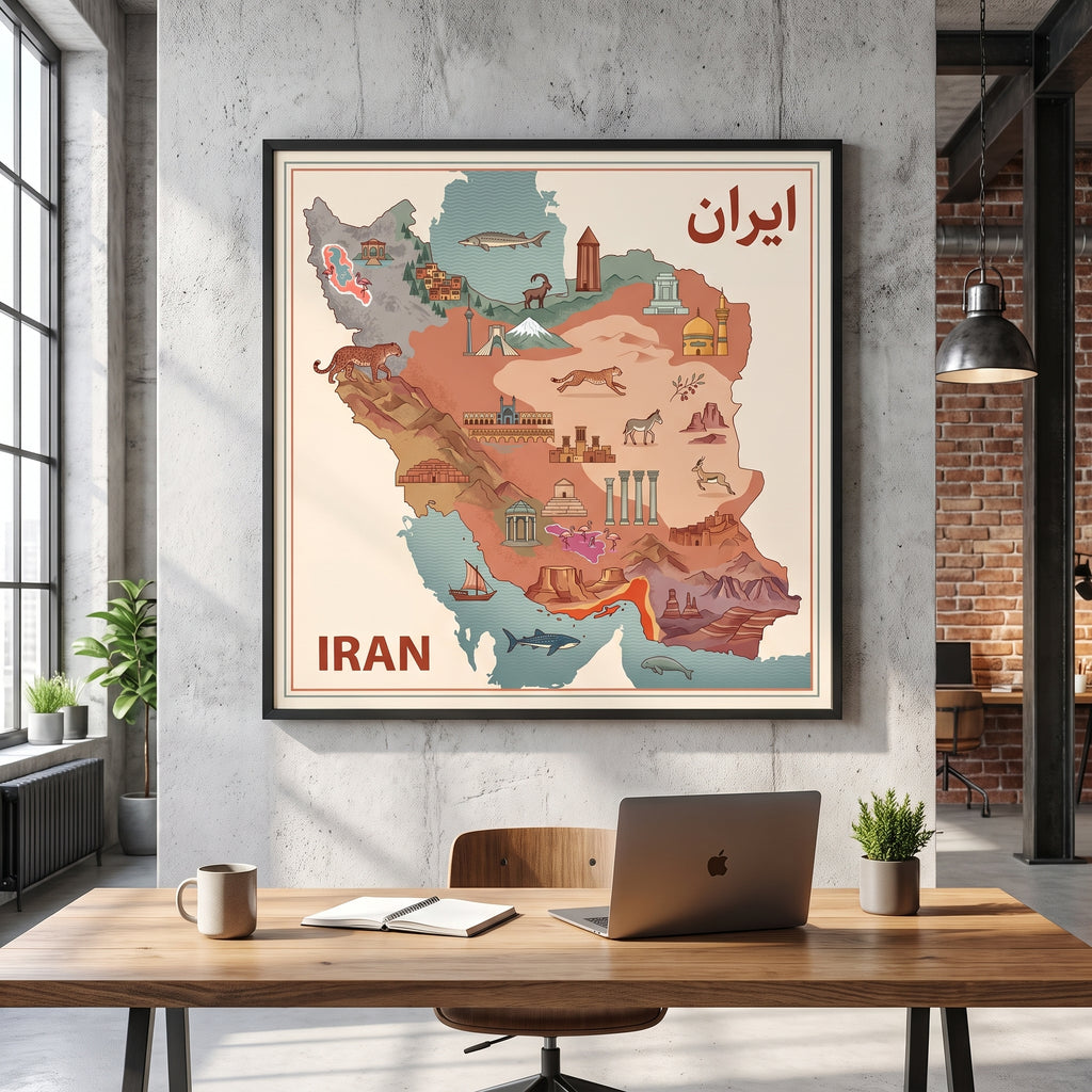 Illustrated Map of Iran