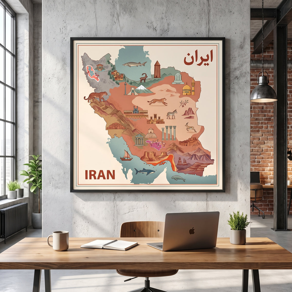 Illustrated Map of Iran