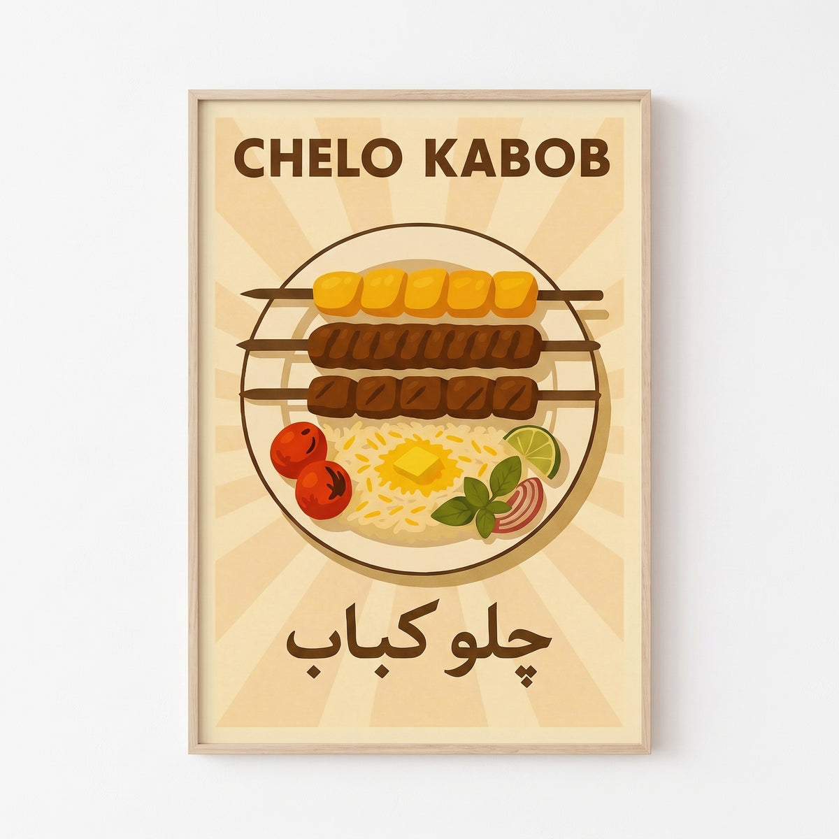 A Plate of Chelo Kabob