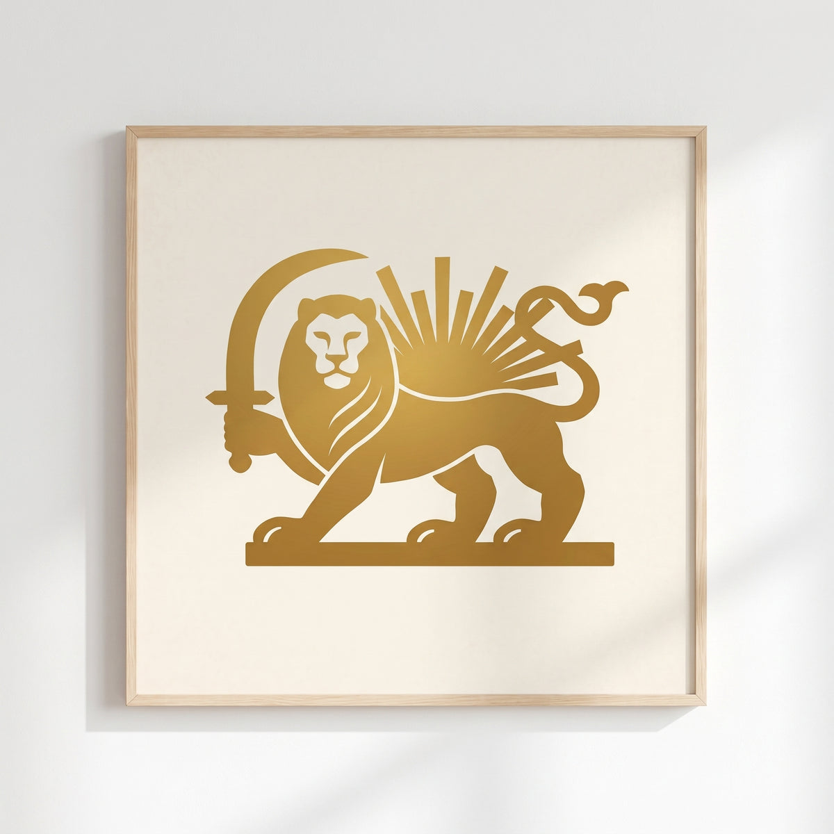 Lion and Sun in Gold