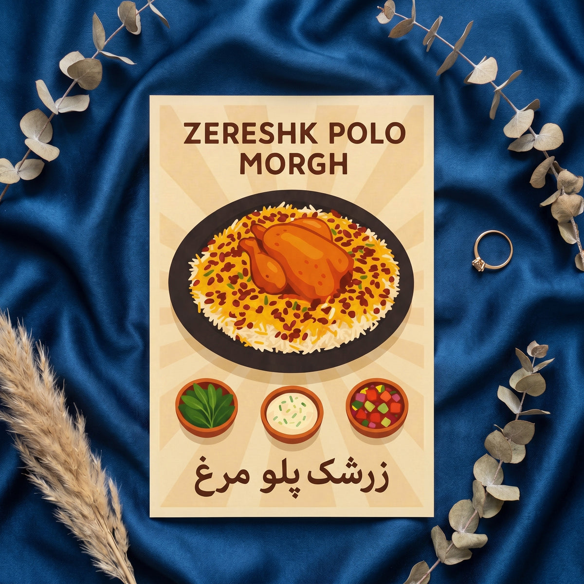 A Platter of Zereshk Polo Morgh