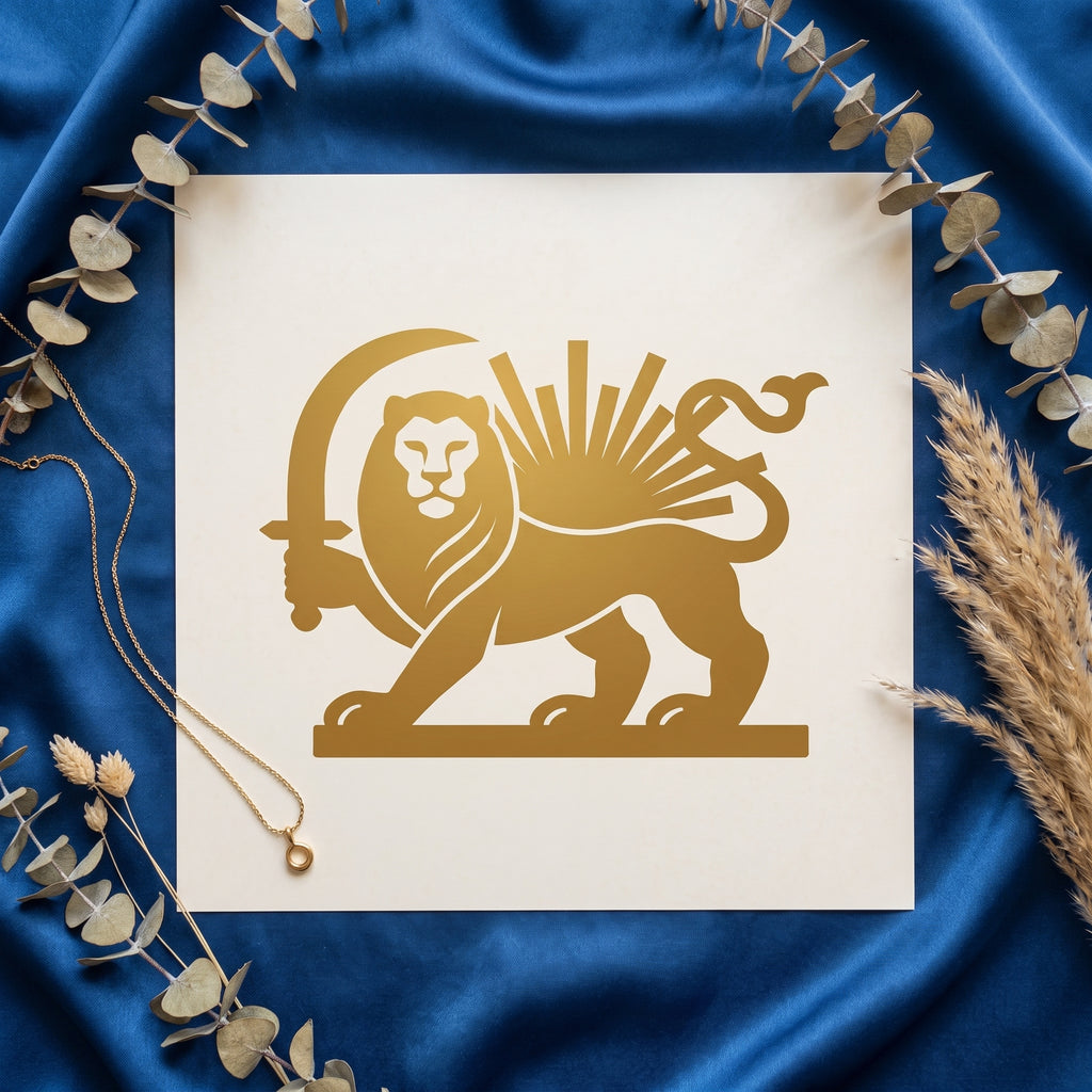 Lion and Sun in Gold
