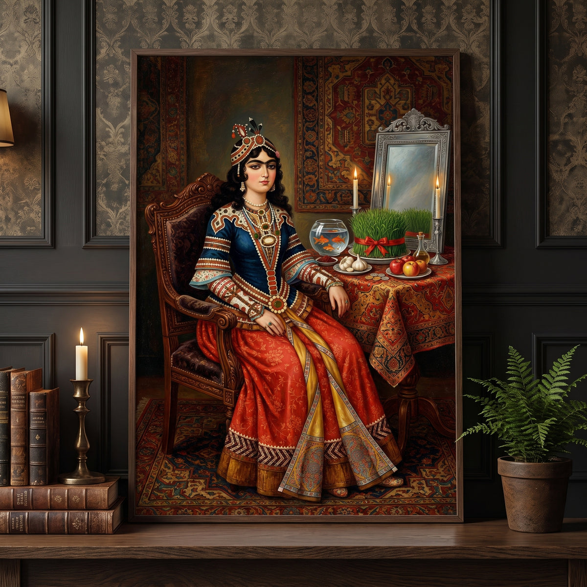 Qajar Lady at the Haft-Sin