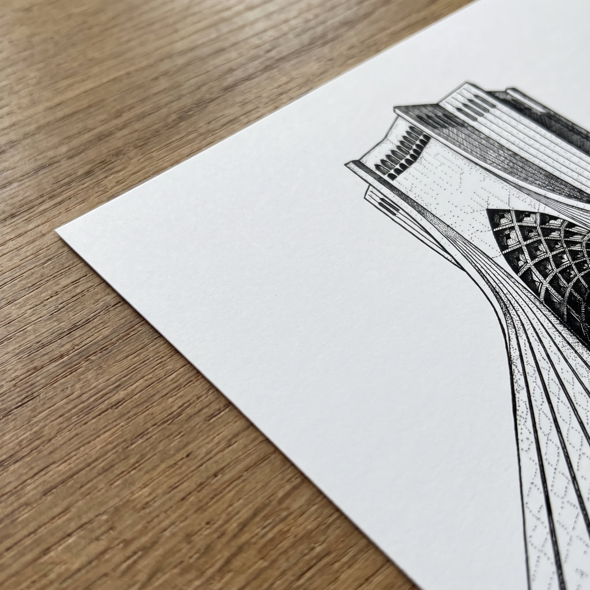 Azadi Tower in Ink