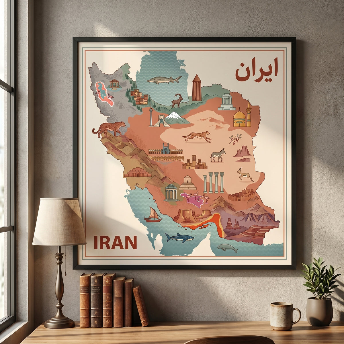 Illustrated Map of Iran